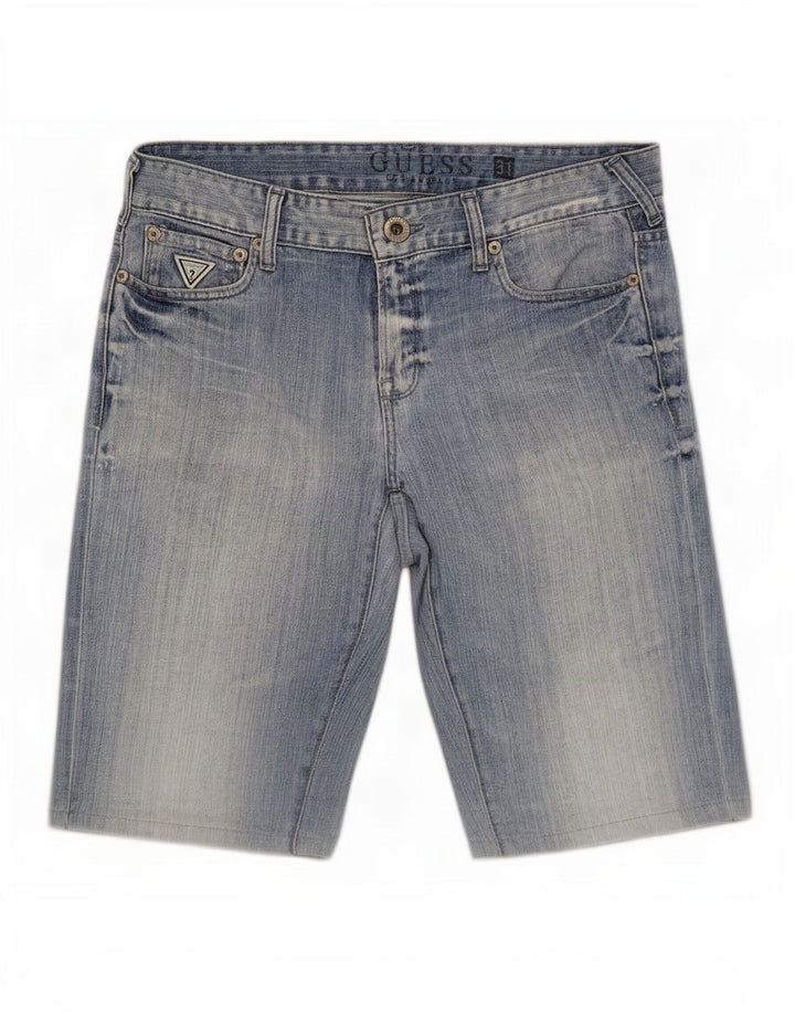 Ανδρικό τζιν σορτς Guess Slim Medium W31 Μπλε βαμβακερό