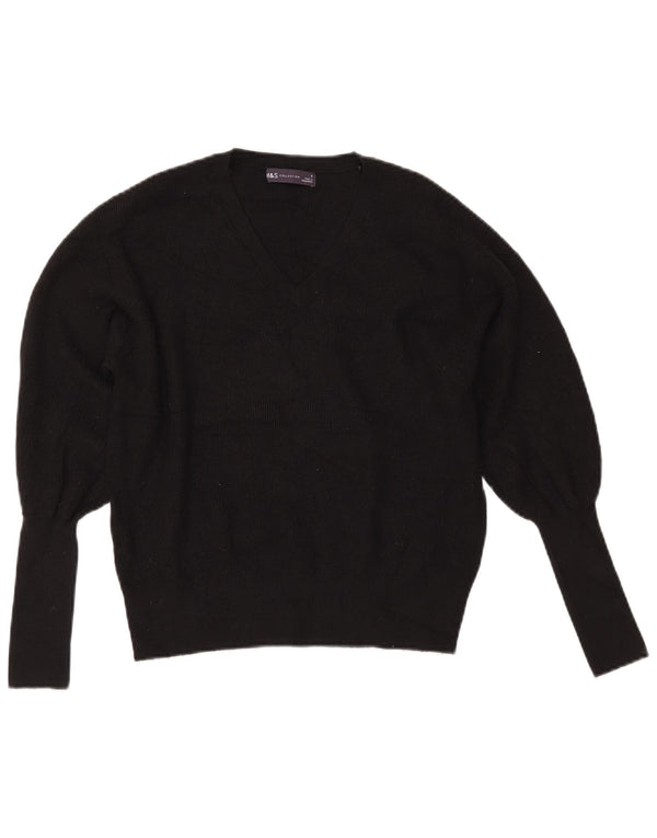 MARKS & SPENCER Γυναικείο πουλόβερ με λαιμόκοψη με V λαιμόκοψη UK 10 Small Black