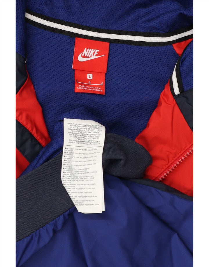 Ανδρική αθλητική φόρμα Nike με κουκούλα Μπουφάν μεγάλου μπλε ναυτικού χρώματος πολυεστέρας