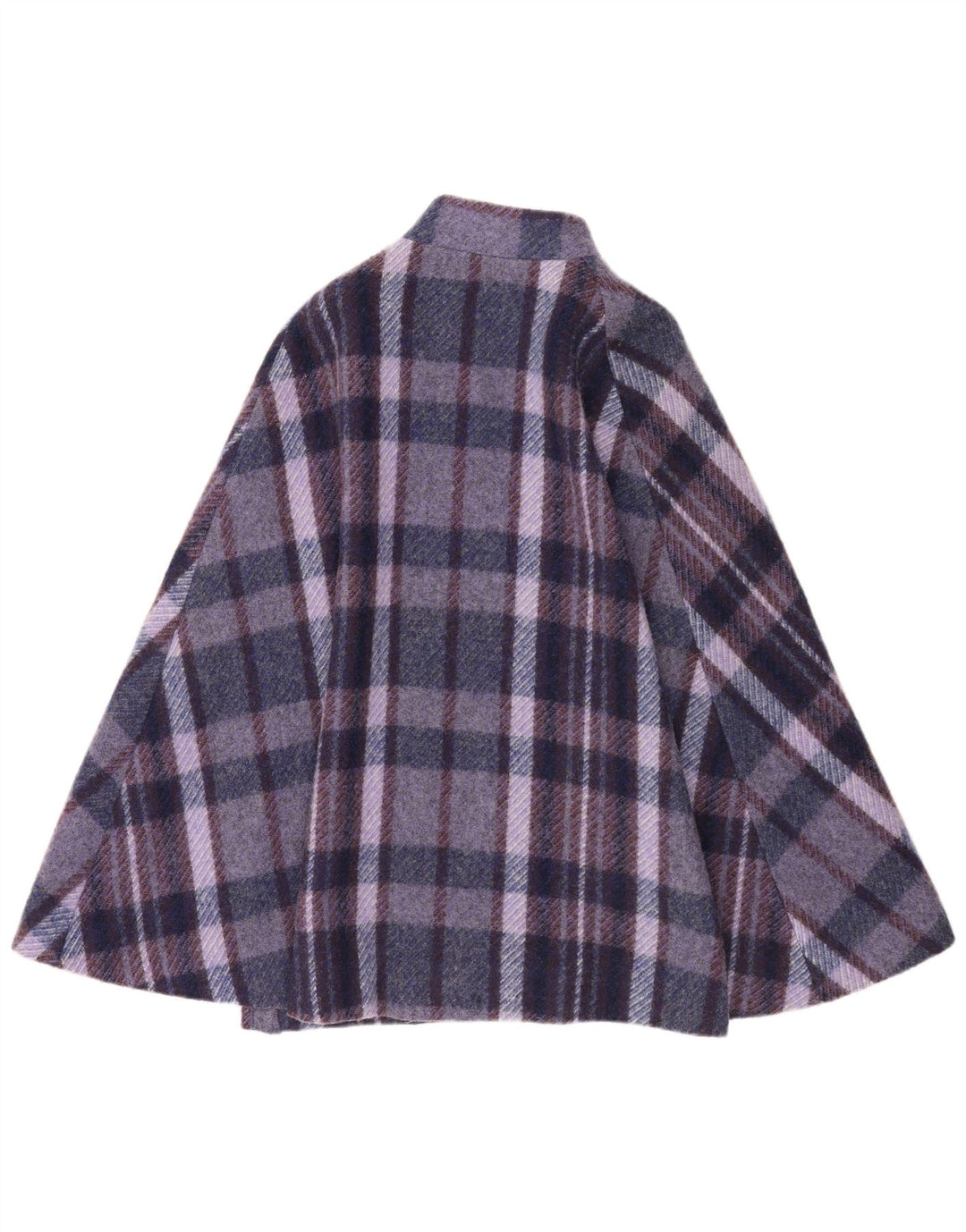 Jimmy Hourihan Γυναικείο παλτό Boru Poncho One Size Purple Check Wool