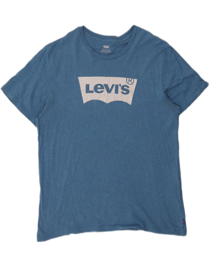 Ανδρικό γραφικό μπλουζάκι Levi's Top μεγάλο μπλε βαμβακερό