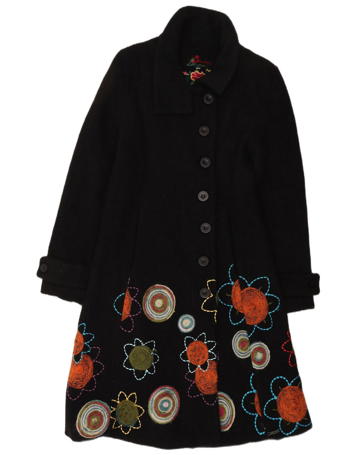Γυναικείο παλτό Desigual Graphic UK 10 Small Black Floral