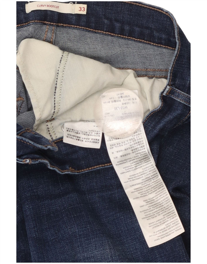 Γυναικείο τζιν μποτάκι με καμπύλες Levi's W33 L30 μπλε βαμβακερό