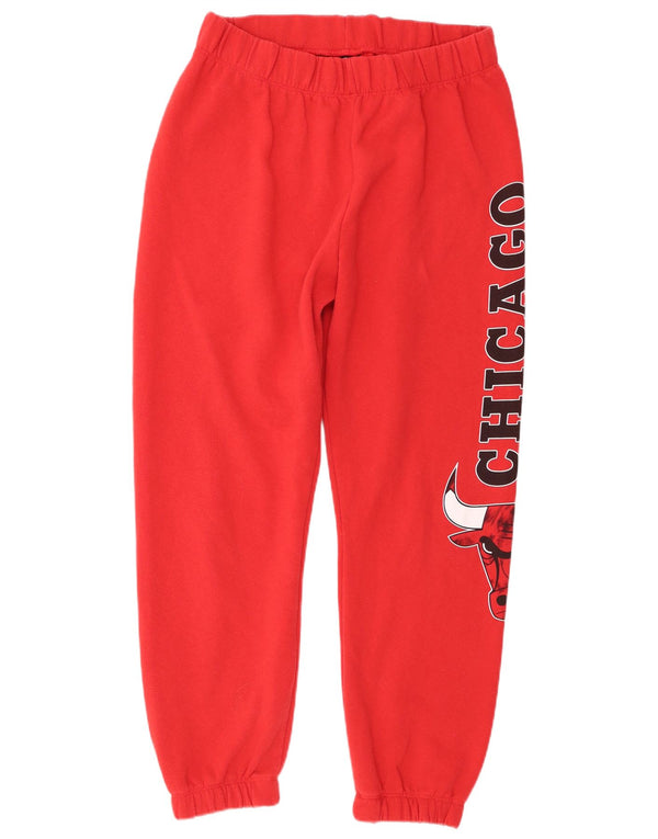 NBA Boys Chicago Bulls Trackssuit Trousers Joggers 13-14 Years XL Red