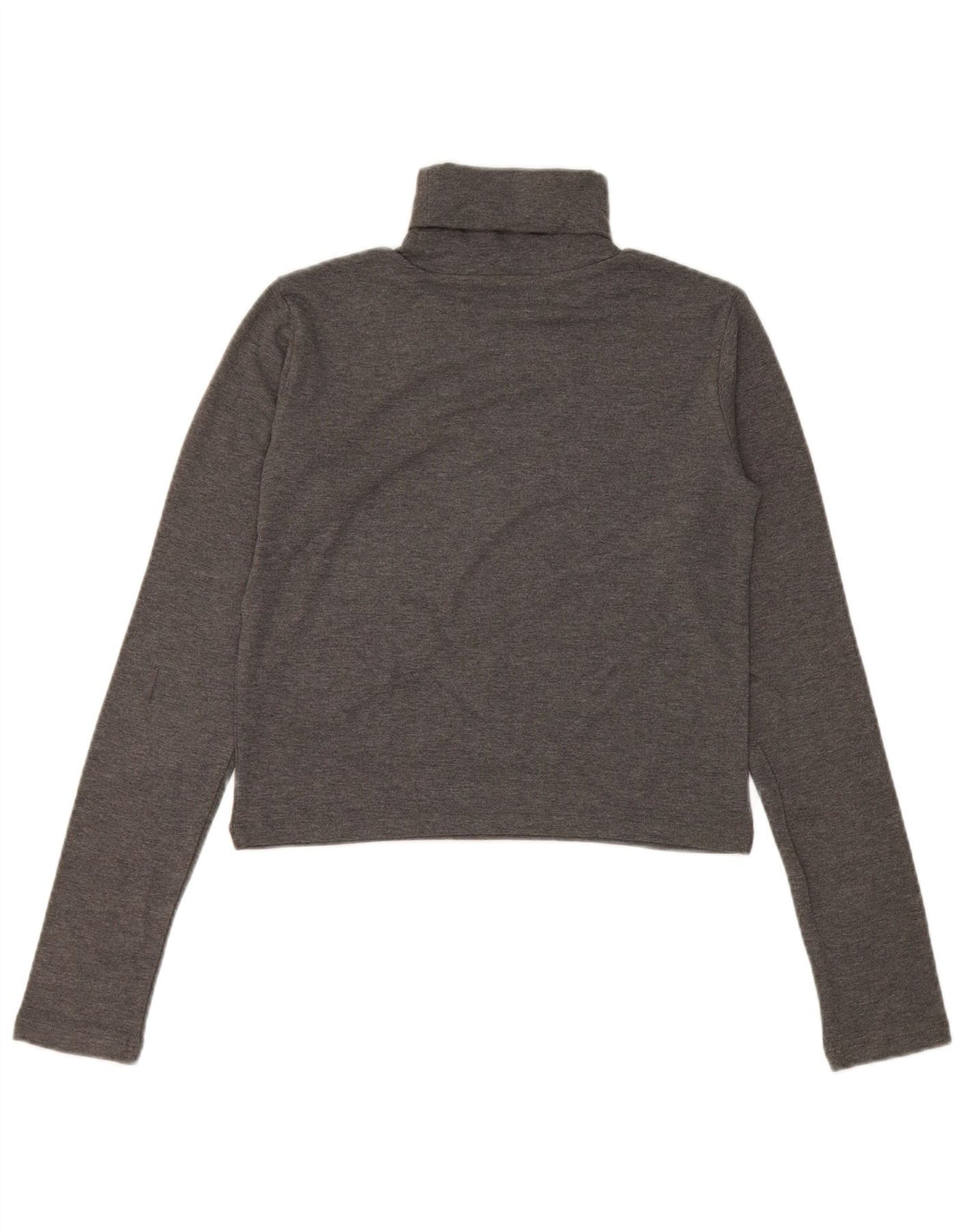 Zara Γυναικείο Crop Top Μακρυμάνικο UK 12 Medium Grey
