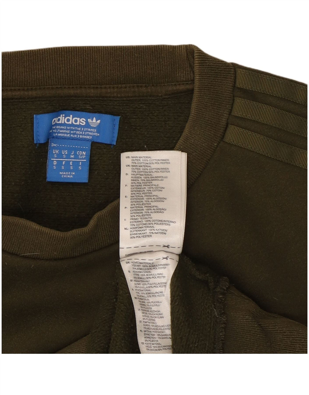 Ανδρικό φούτερ Adidas Jumper Μικρό Χακί Βαμβακερό