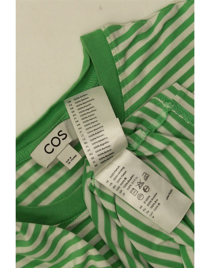Ανδρικό T-Shirt Cos Top Βαμβακερό μεσαίο πράσινο ριγέ