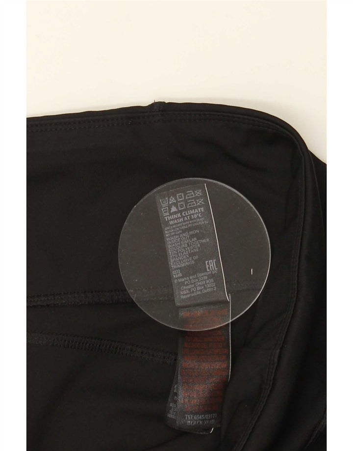 Marks & Spencer Γυναικεία Κολάν Crop UK 22 3XL Μαύρο Πολυεστέρας