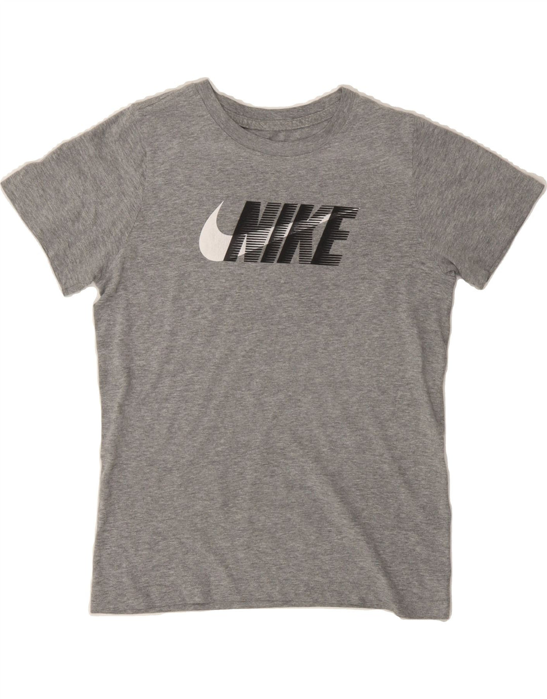 NIKE Womens Graphic T-Shirt Top UK 12 Medium Grey Cotton Vintage Nike and Second-Hand Nike from Messina Hembry 