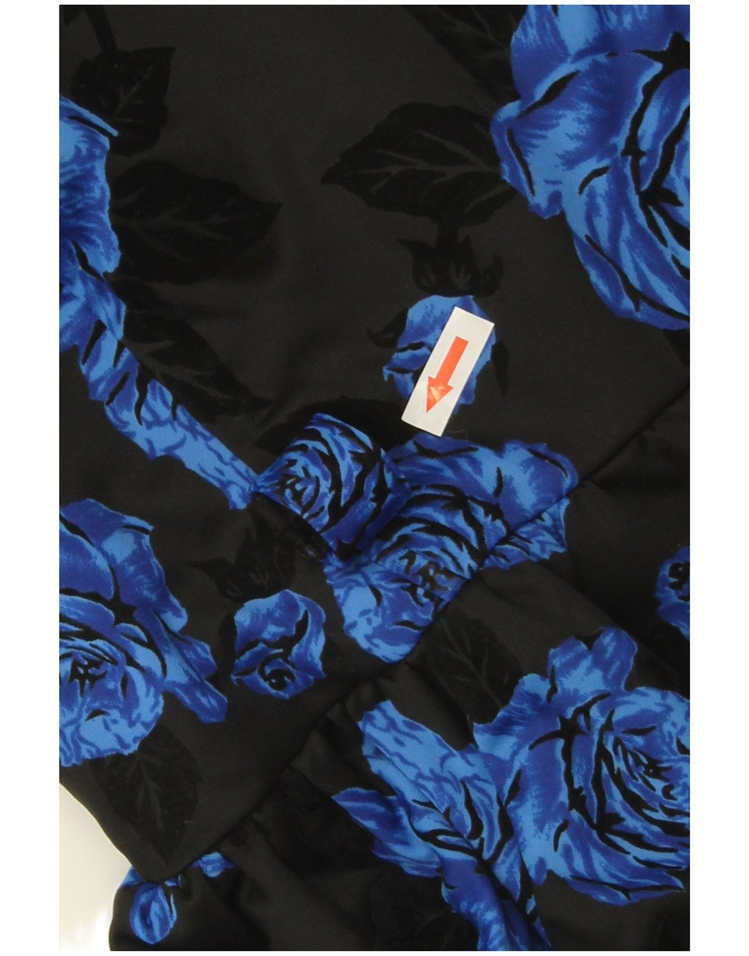 Vintage Γυναικείο Αμάνικο Πριγκίπισσα Φόρεμα IT 42 Medium Black Floral