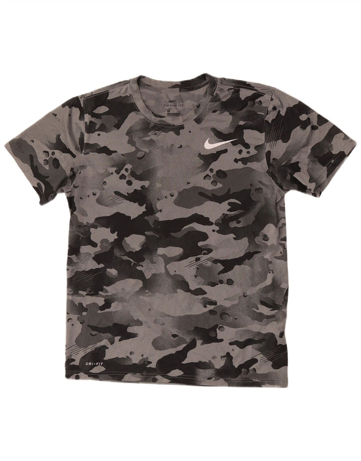 Ανδρικό T-Shirt Nike Dri Fit Τοπ μεσαίου γκρι πολυεστέρας παραλλαγής