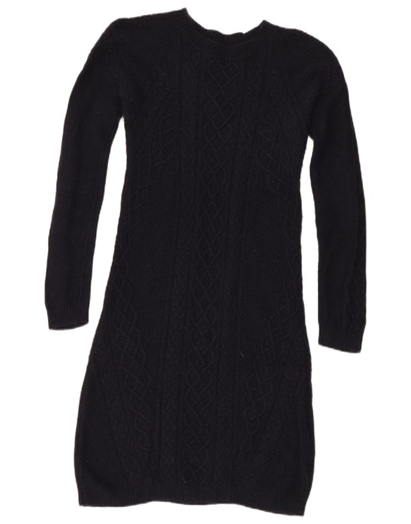Hobbs Γυναικείο μακρυμάνικο φόρεμα UK 10 Small Navy Blue