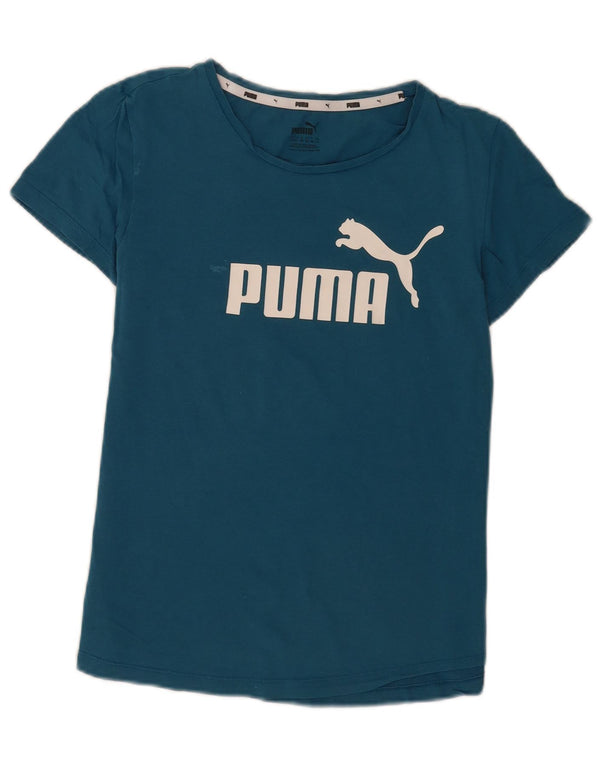 Γυναικείο γραφικό μπλουζάκι Puma Top UK 12 Medium Blue