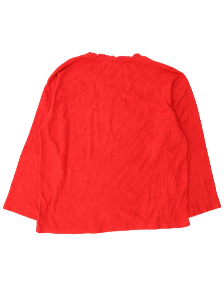 Chaps Mens Fleece Top Μακρυμάνικο XL Κόκκινο Πολυεστέρας
