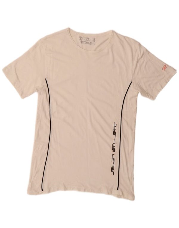 Ανδρικό γραφικό T-Shirt Reebok Top Large White Viscose
