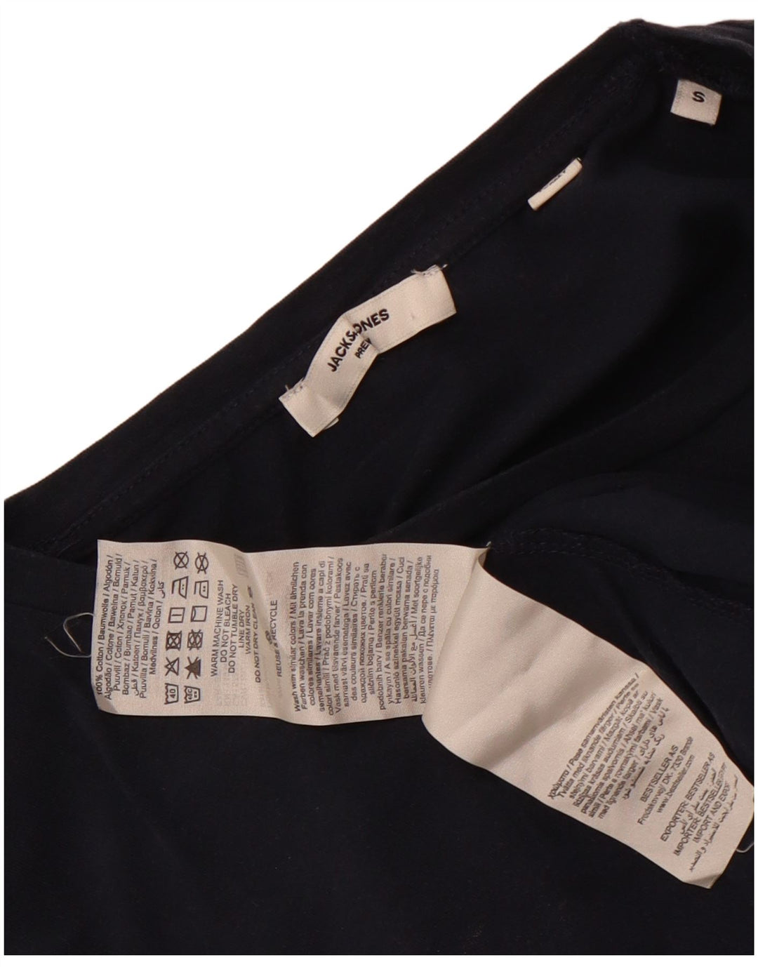 Jack & Jones Ανδρικό T-Shirt Top Small Navy Blue από βαμβάκι
