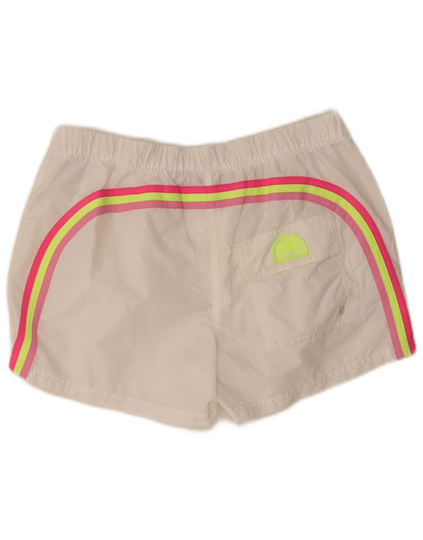 Sundek Womens Swimming Shorts UK 16 Large White Nylon