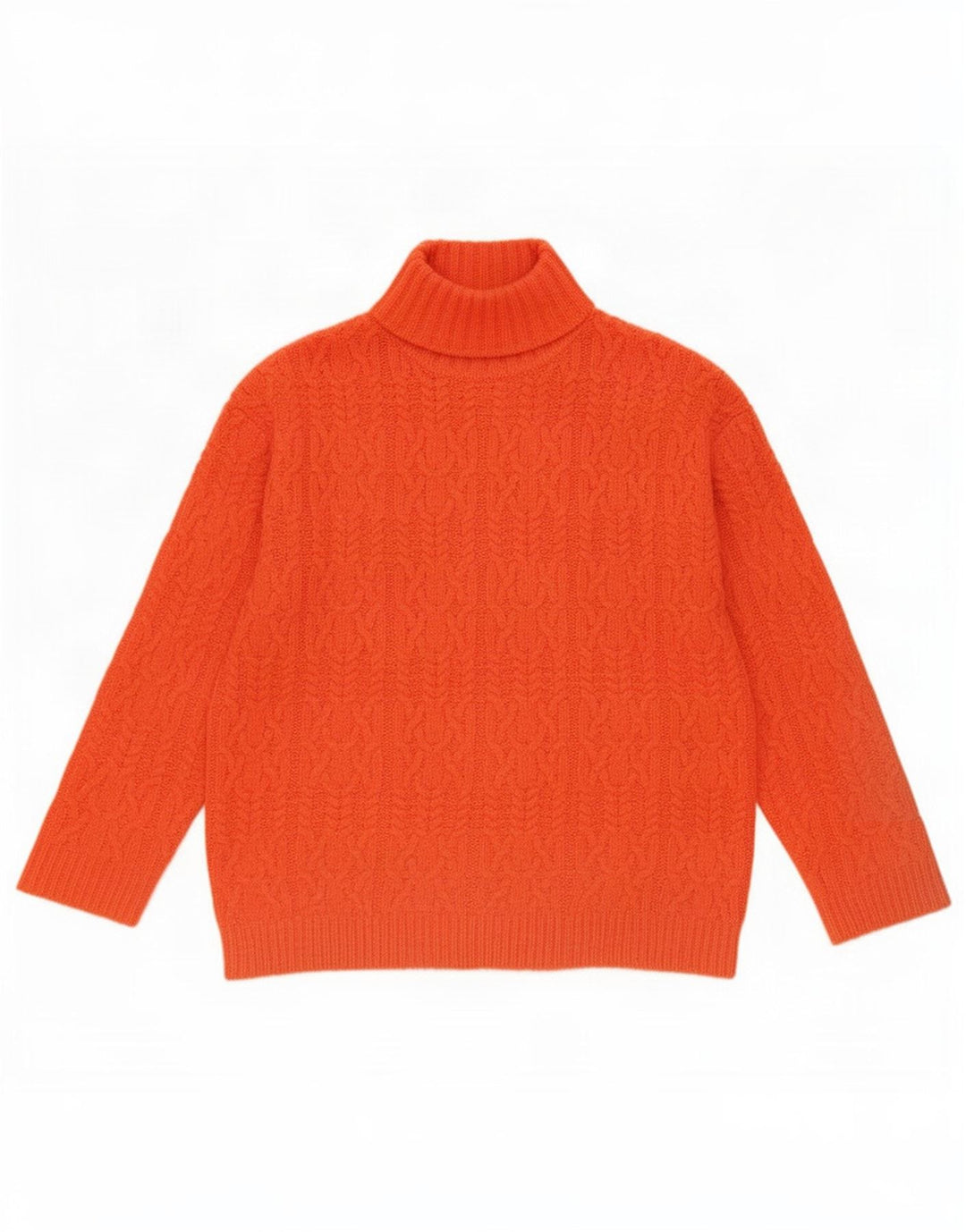 Marks & Spencer Γυναικείο πουλόβερ με λαιμό χελώνα UK 10 Small Orange