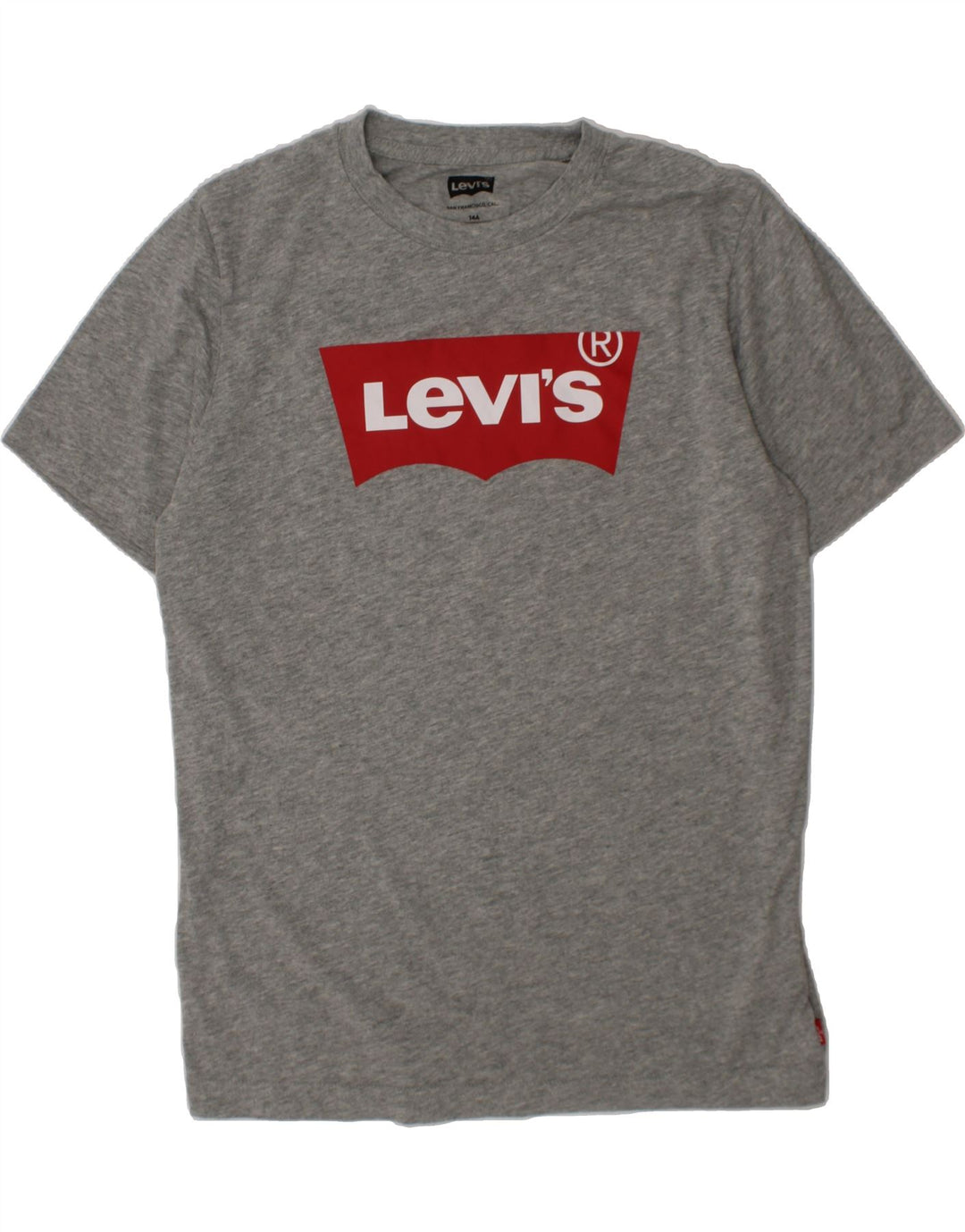 LEVI'S Boys Graphic T-Shirt Top 13-14 Years Grey Cotton Vintage Levi's and Second-Hand Levi's from Messina Hembry 