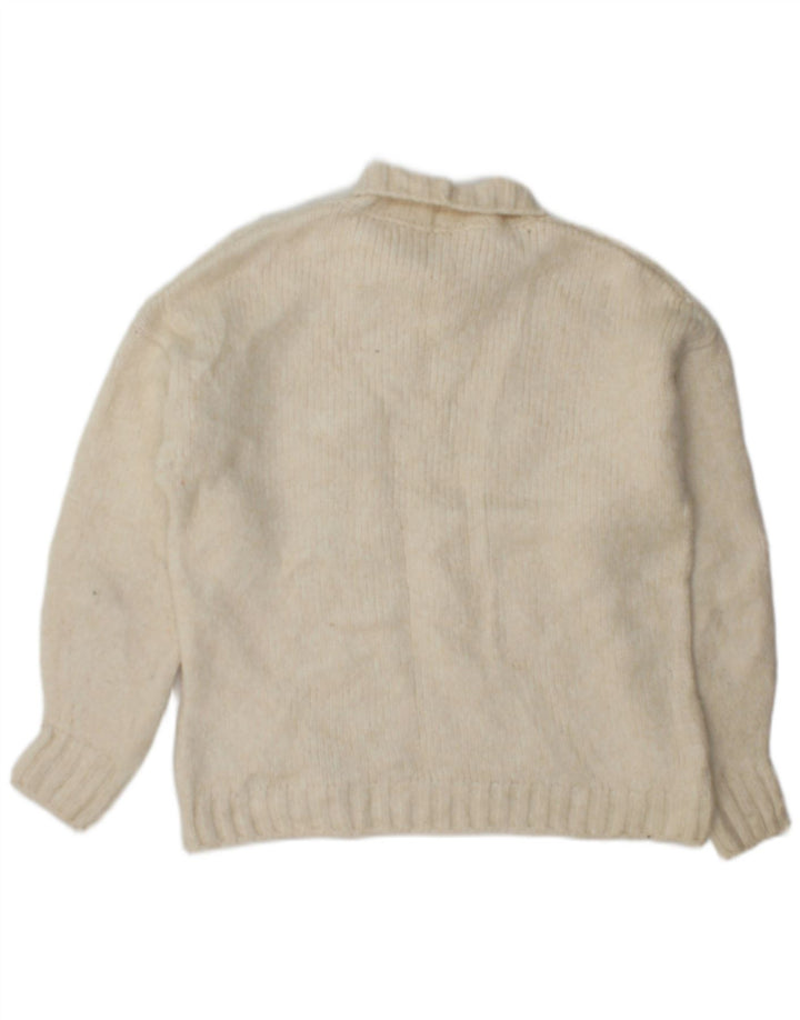 Marks & Spencer Γυναικείο πουλόβερ με ρολό λαιμόκοψη UK 10 Small Off White