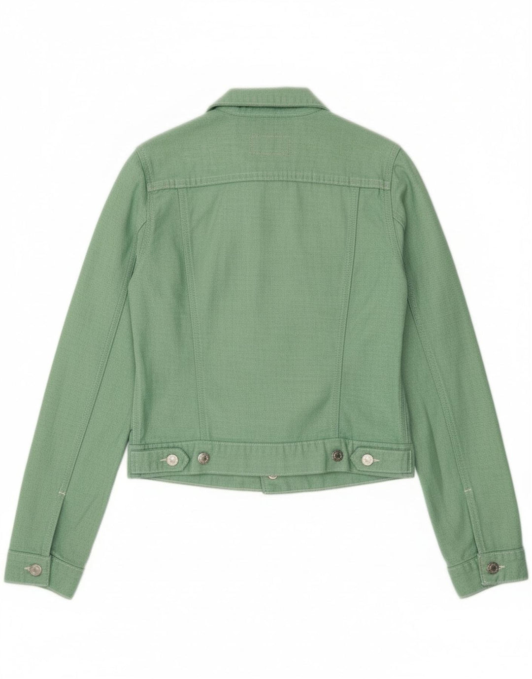 Ralph Lauren Γυναικείο Crop Τζιν Μπουφάν UK 10 Small Green Cotton