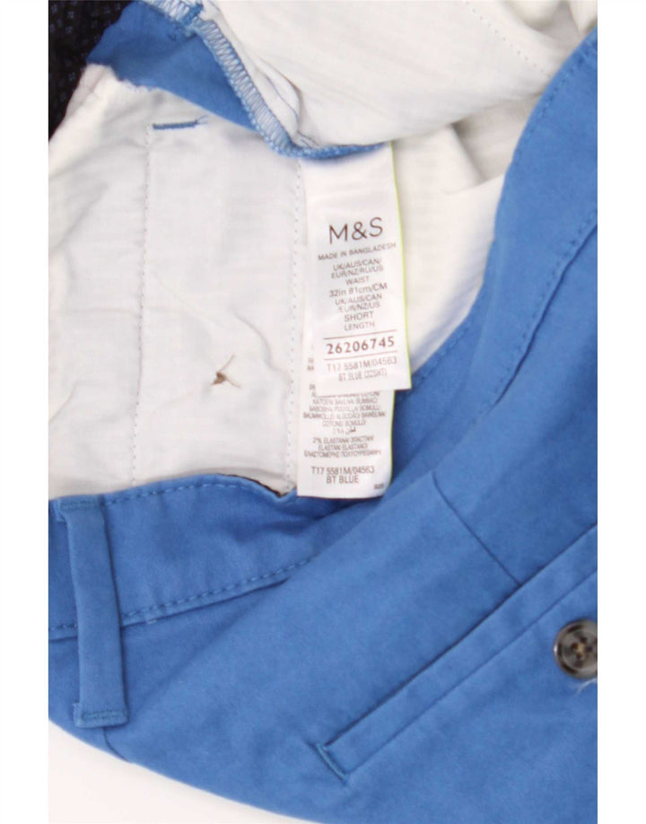 Ανδρικό σορτς Chino Marks & Spencer W32 Βαμβακερό μεσαίο μπλε