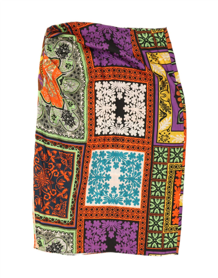 Zara Γυναικεία Midi Φούστα 2XL W36 Πολύχρωμο Patchwork Πολυεστέρας