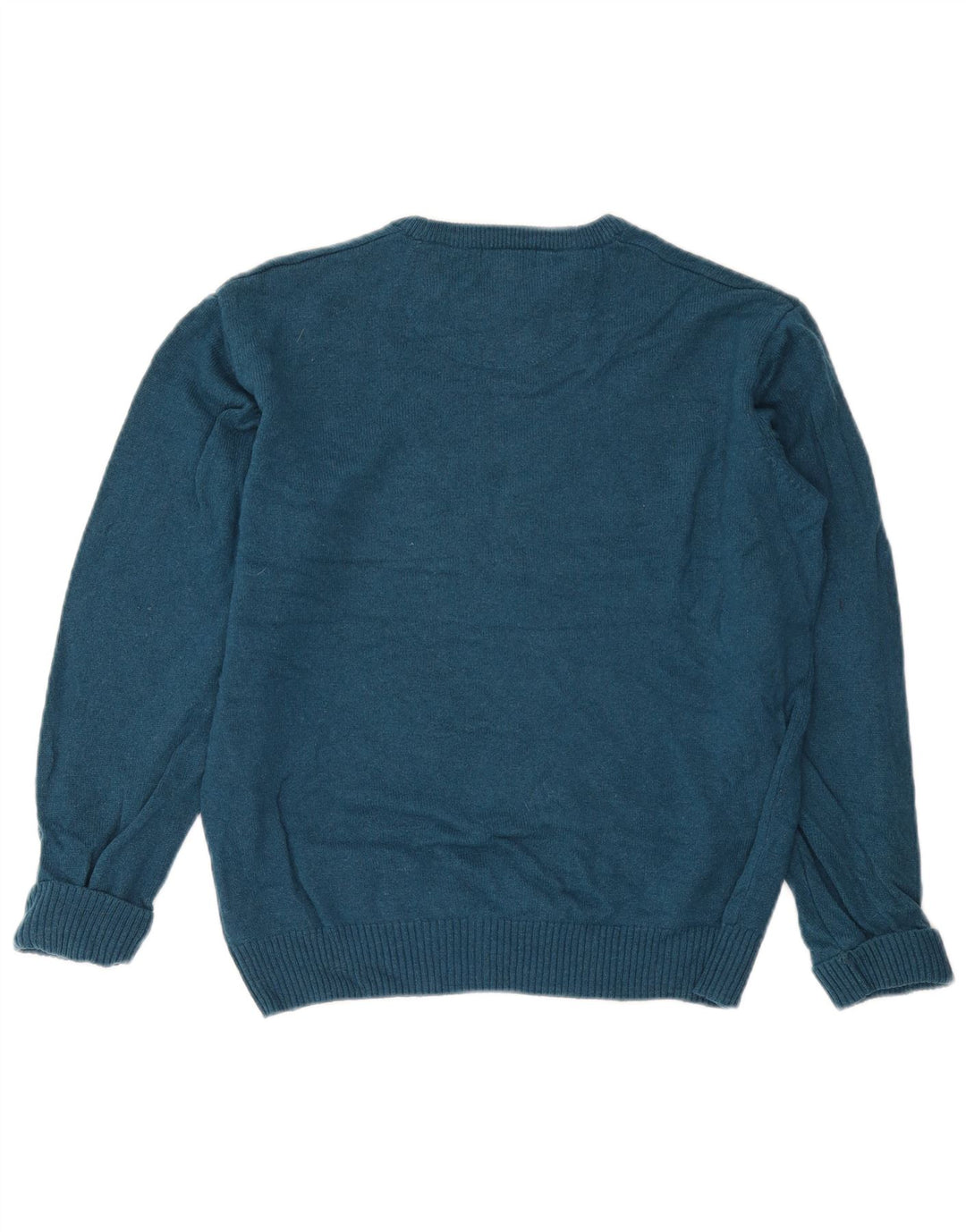 Ανδρικό πουλόβερ John Lewis Crew Neck Jumper Μικρό Μπλε Μαλλί Merino