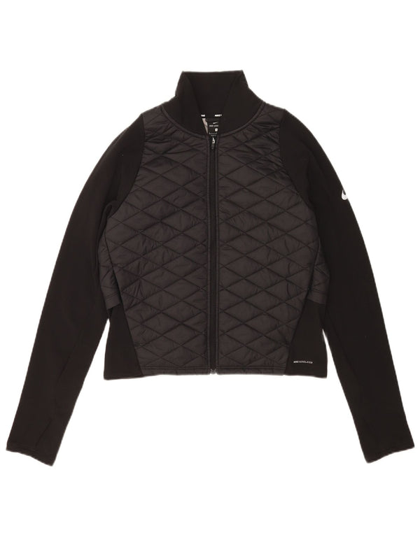 Γυναικεία αθλητική φόρμα Nike Running Top Jacket UK 10 Small Black Polyester