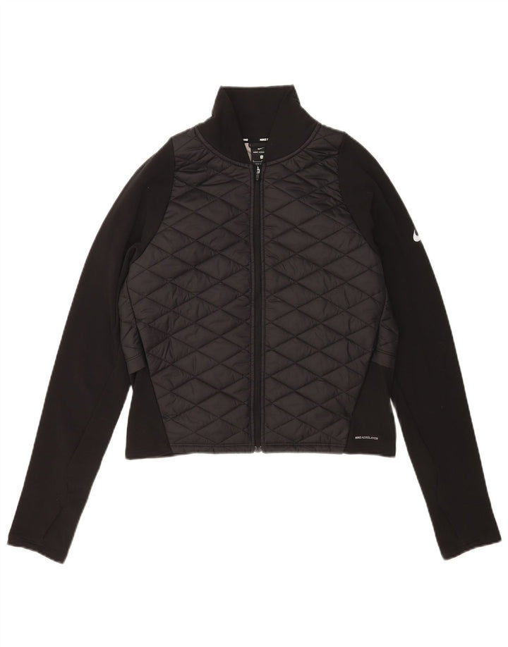 Γυναικεία αθλητική φόρμα Nike Running Top Jacket UK 10 Small Black Polyester