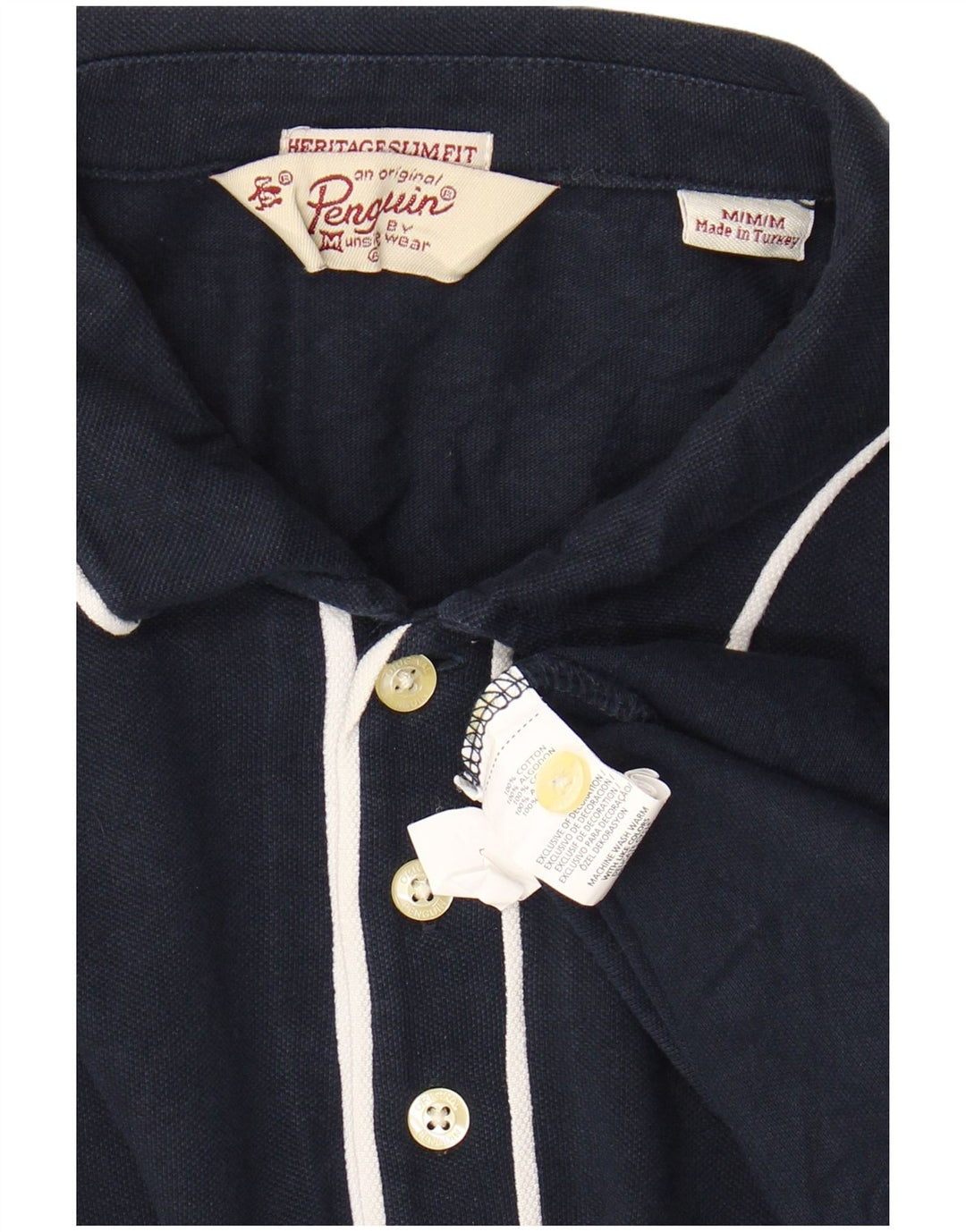 Ανδρικό PENGUIN Heritage μακρυμάνικο μπλουζάκι πόλο μεσαίο μπλε ναυτικό