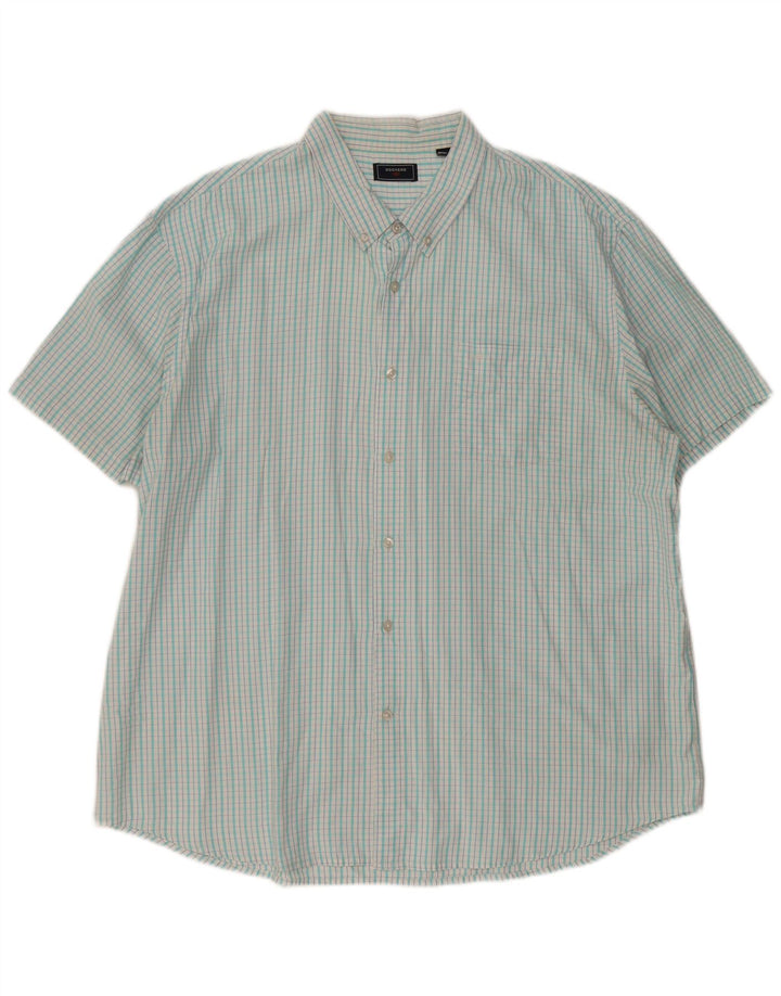 DOCKERS Ανδρικό κοντομάνικο πουκάμισο 2XL τιρκουάζ καρό