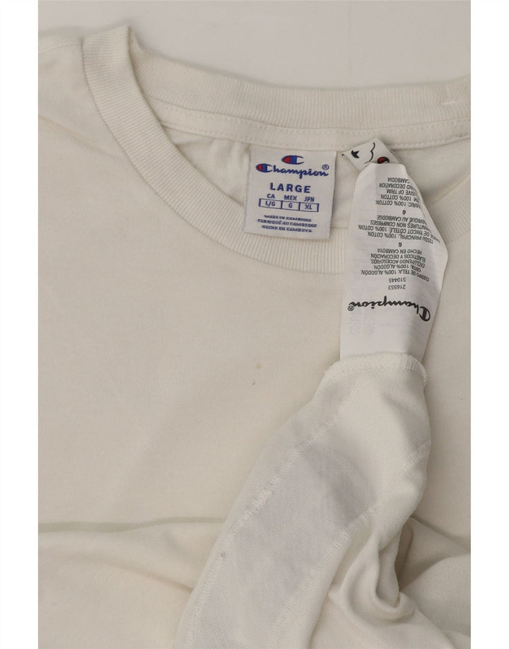Ανδρικό T-Shirt Champion Top μεγάλο λευκό βαμβακερό
