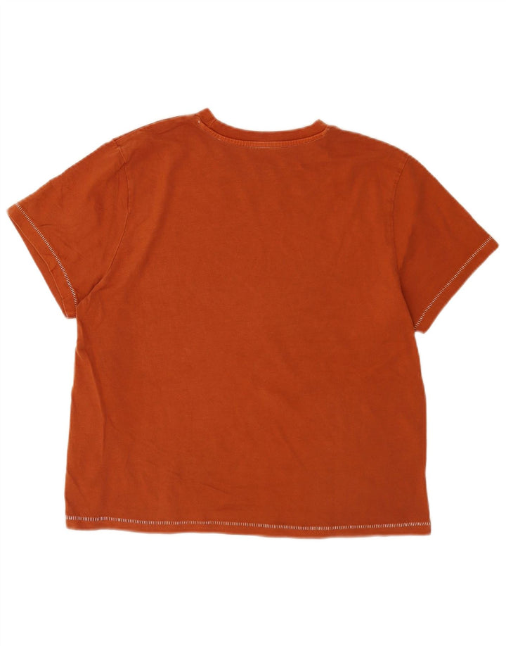 Γυναικείο T-Shirt Levi's Top UK 14 μεσαίο πορτοκαλί βαμβακερό
