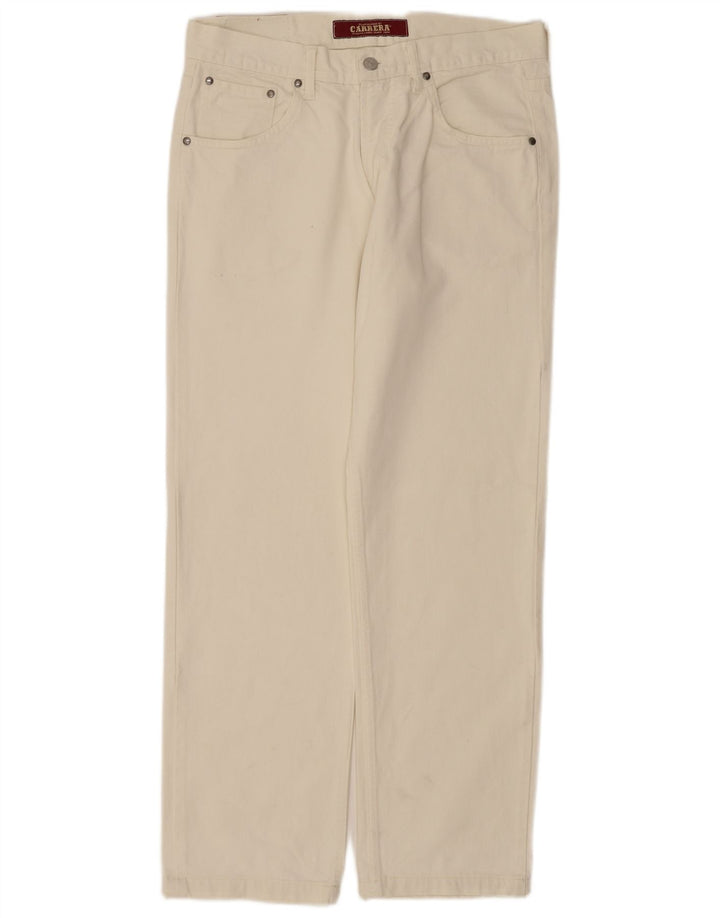 Ανδρικό τζιν Carrera ίσιο W34 L30 Λευκό βαμβακερό