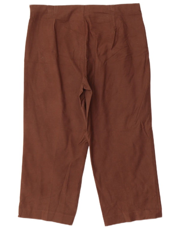 EDDIE BAUER Γυναικείο ίσιο παντελόνι Capri US 10 Large W34 L22 Brown