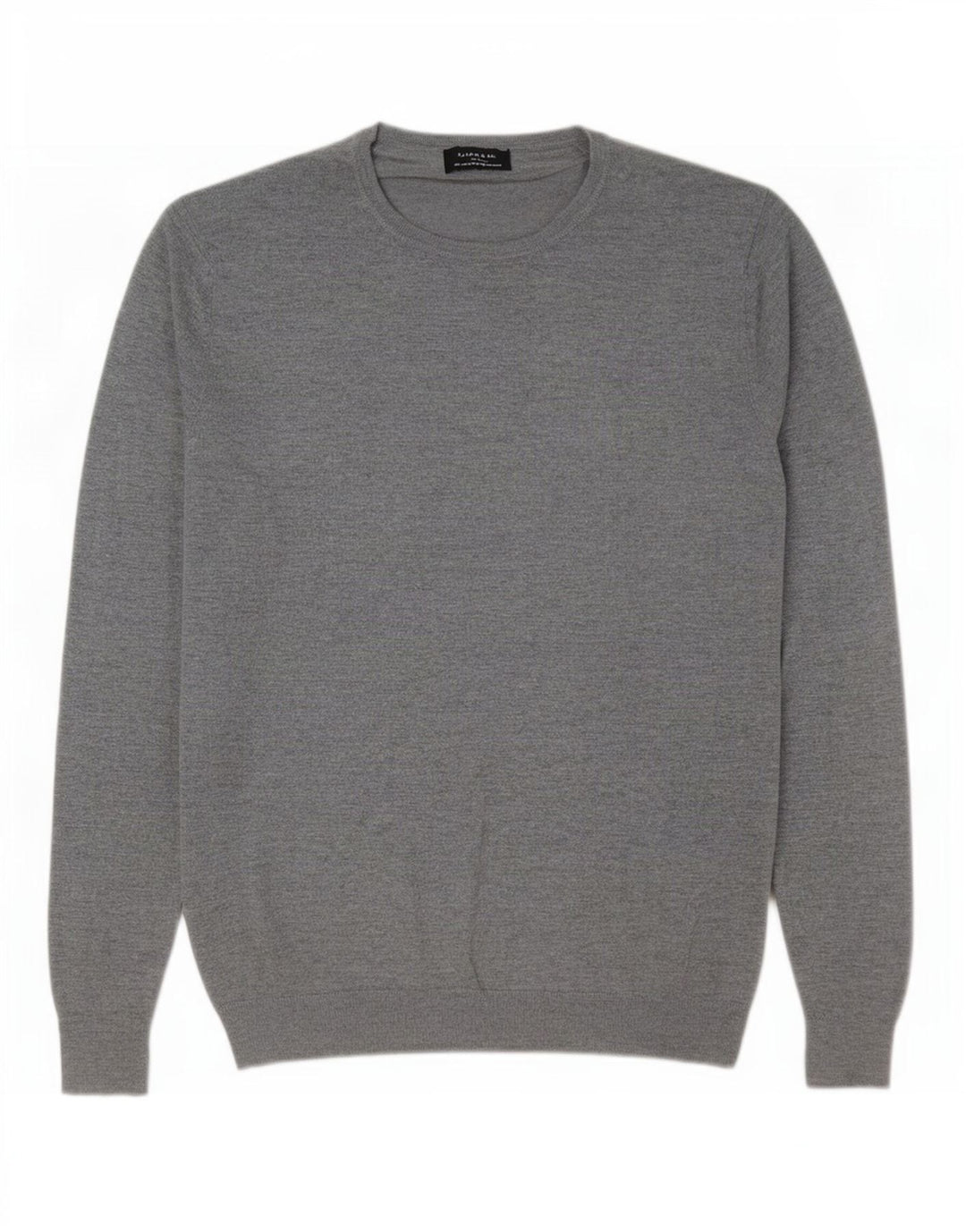 Ανδρικό πουλόβερ Zara Crew Neck Jumper Large Grey