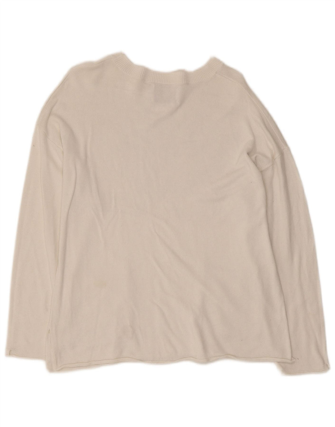 ZARA Girls Boat Neck Jumper πουλόβερ 8-9 ετών Λευκό