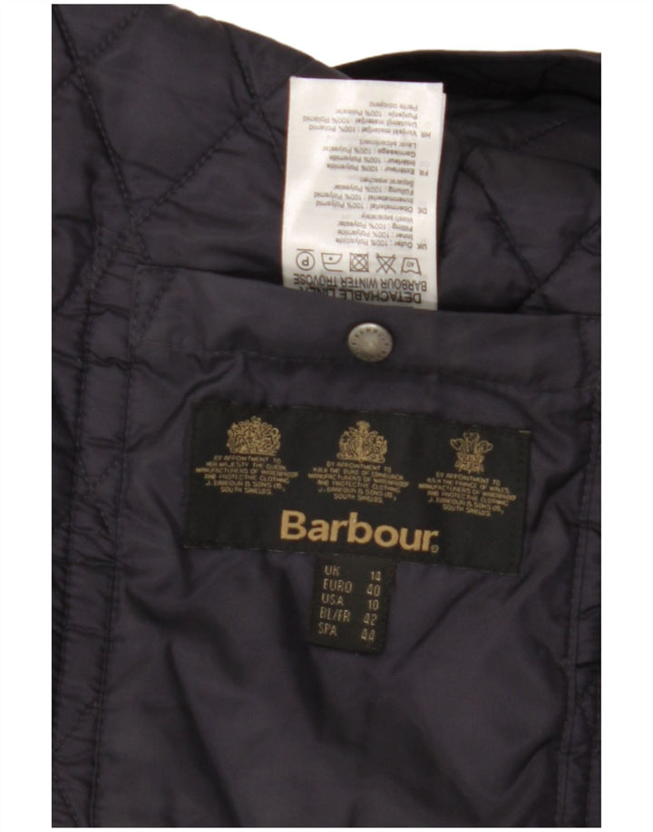 Γυναικείο καπιτονέ μπουφάν BARBOUR UK 14 Large Navy Blue Polyamide