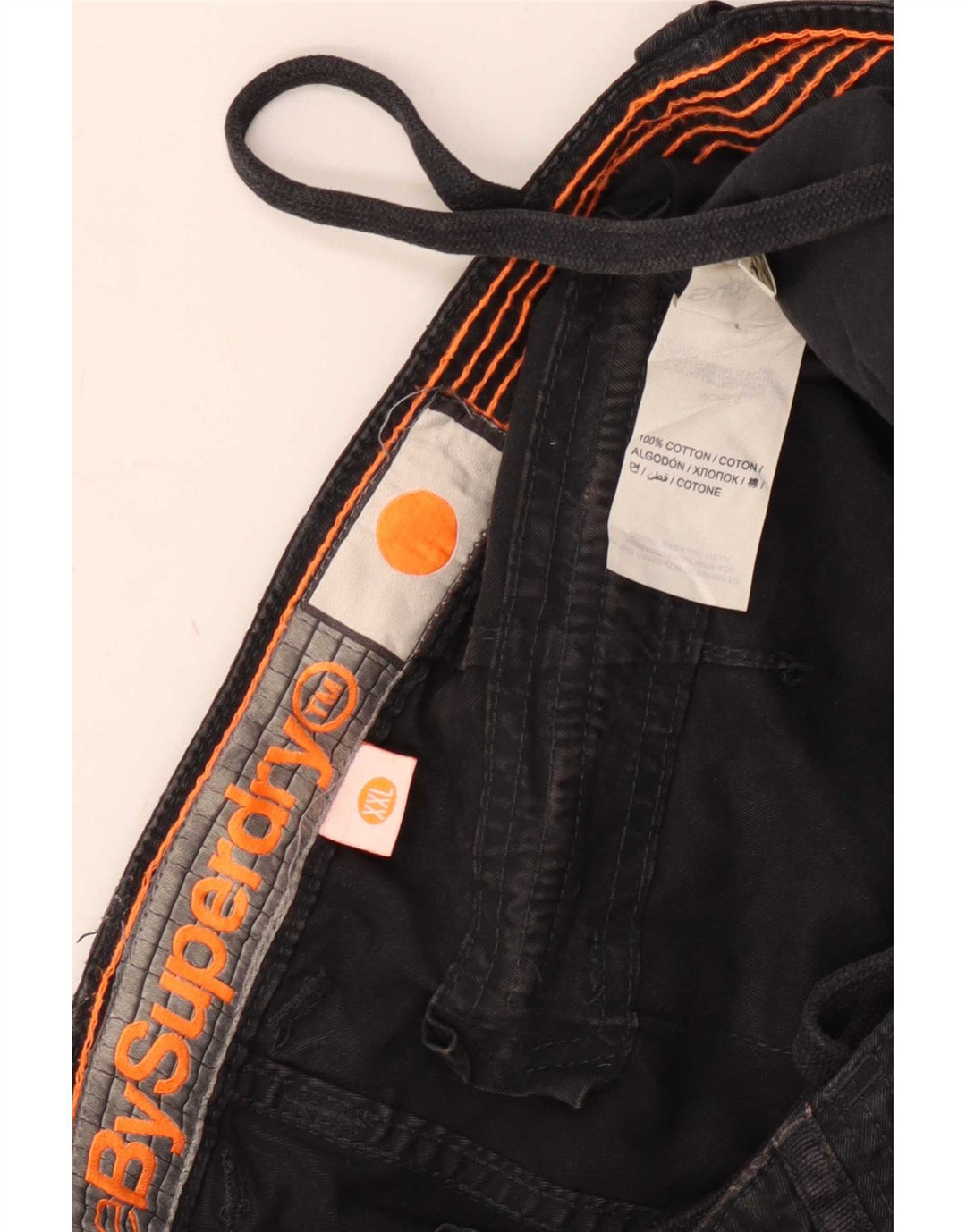 Ανδρικό σορτς Cargo Superdry 2XL W38 Μαύρο βαμβακερό