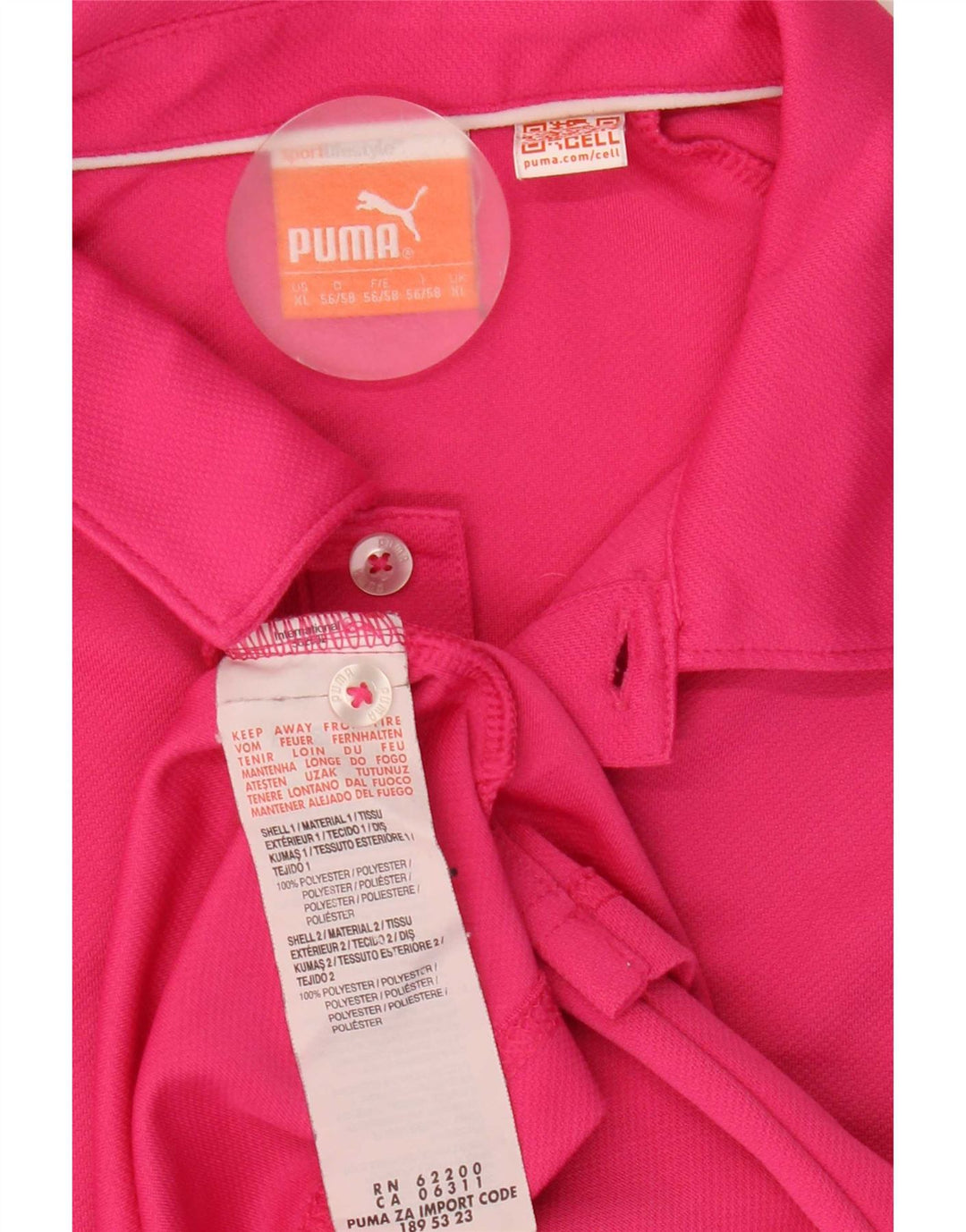 Puma Ανδρικό πουκάμισο Polo XL Ροζ Πολυεστέρας