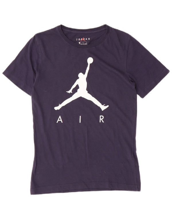 Jordan Boys Graphic T-Shirt Top 12-13 ετών μεγάλο Navy Blue από βαμβάκι