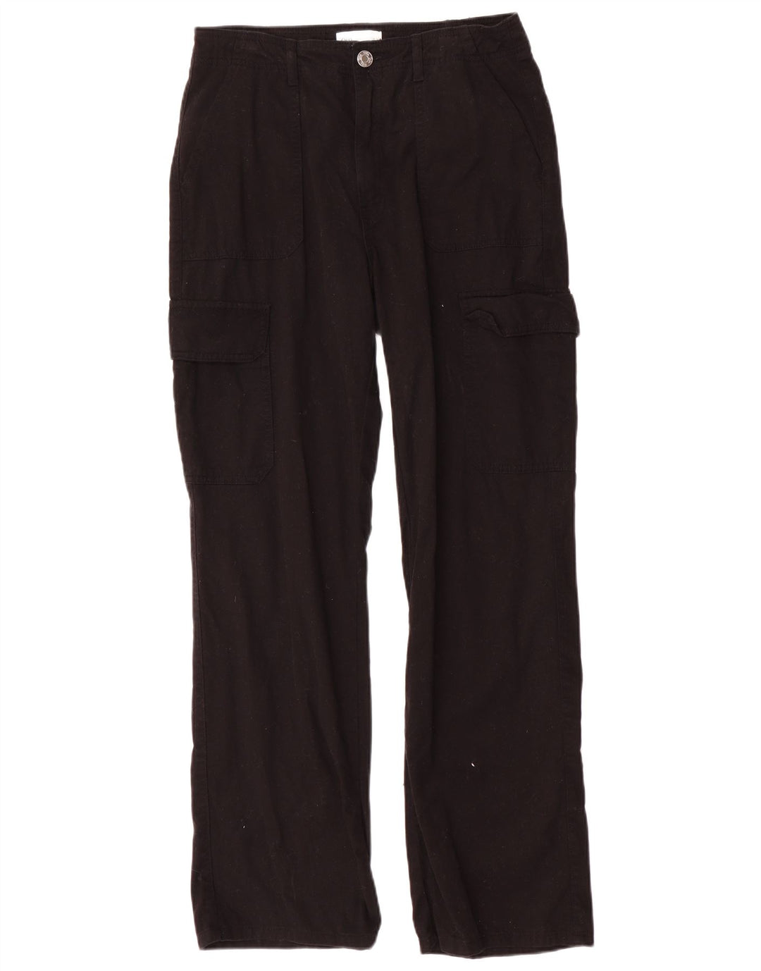 Zara Γυναικείο ίσιο παντελόνι Cargo EU 40 Medium W30 L31 Μαύρο βαμβακερό