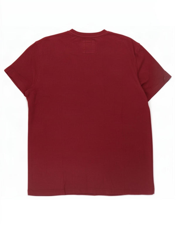 Ανδρικό T-Shirt Crew Clothing Top 2XL Βουργουνδί Βαμβακερό