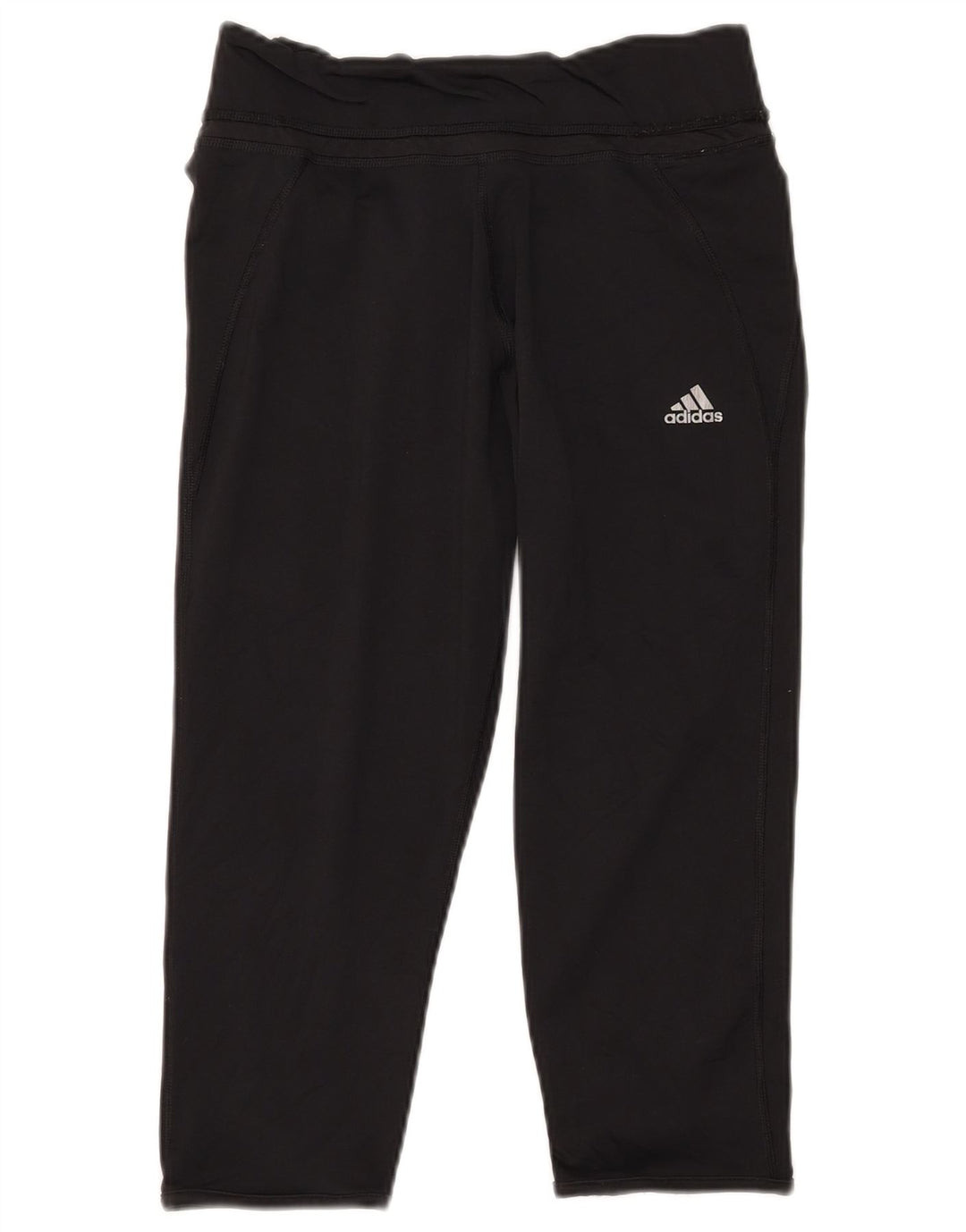 Adidas Γυναικεία κολάν Capri Climalite UK 12/14 Μεσαίο μαύρο πολυεστέρα