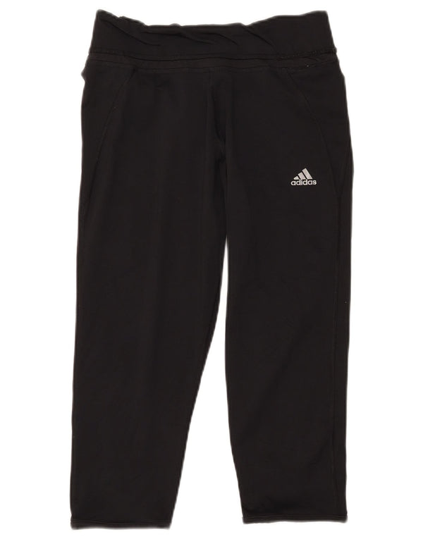 Adidas Γυναικεία κολάν Capri Climalite UK 12/14 Μεσαίο μαύρο πολυεστέρα