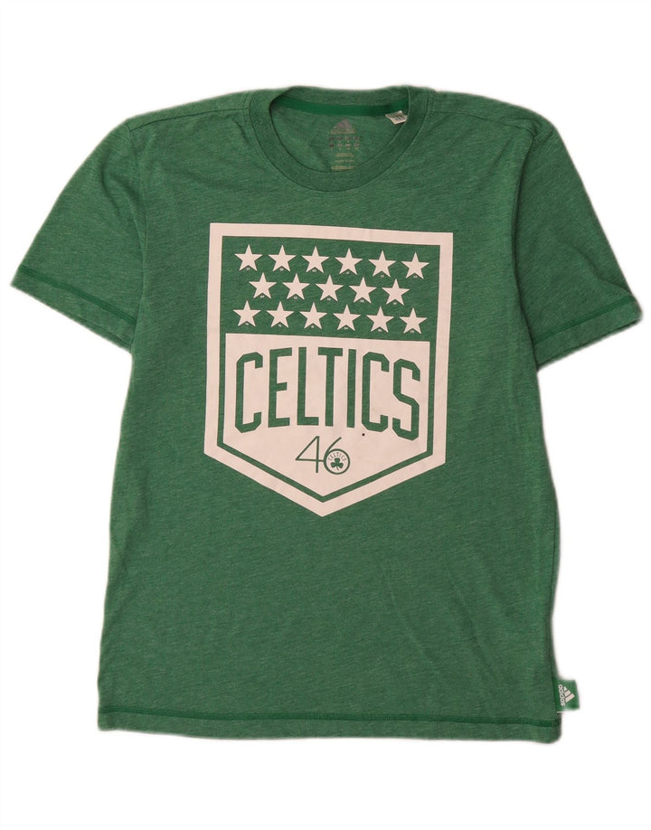 Γραφικό T-Shirt Adidas Ανδρικό Boston Celtics, Μικρό πράσινο πολυεστέρα