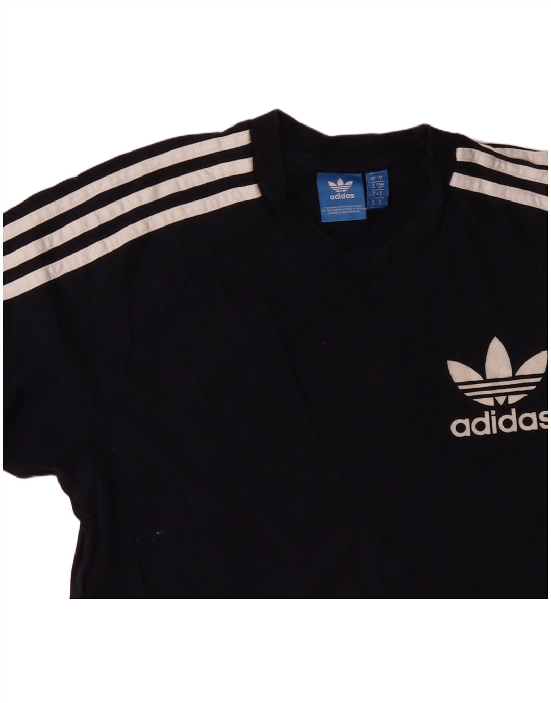 Γυναικείο γραφικό μπλουζάκι ADIDAS Top UK 10 Small Navy Blue από βαμβάκι