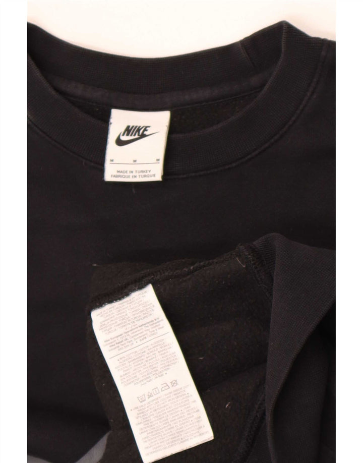 Ανδρικό γραφικό φούτερ Nike, μεσαίο μαύρο βαμβακερό