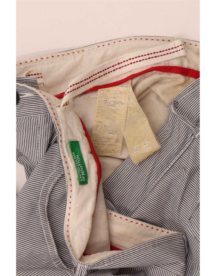 Ανδρικό σορτς Benetton Casual IT 48 Medium W38 Μπλε ριγέ